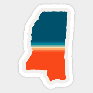 Mississippi State Retro Map Sticker